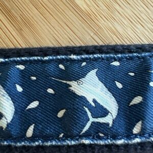 Vineyard Vines Blue and White Marine Life Belt
